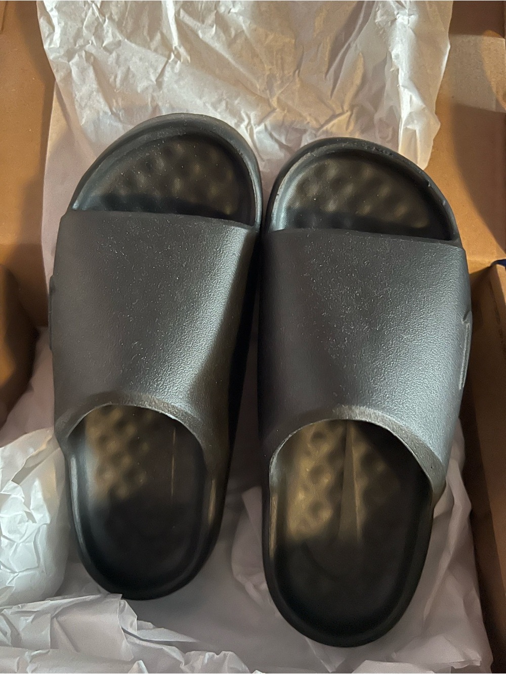 Nike Kids Black Slide Sandals - Cushioned Footbed